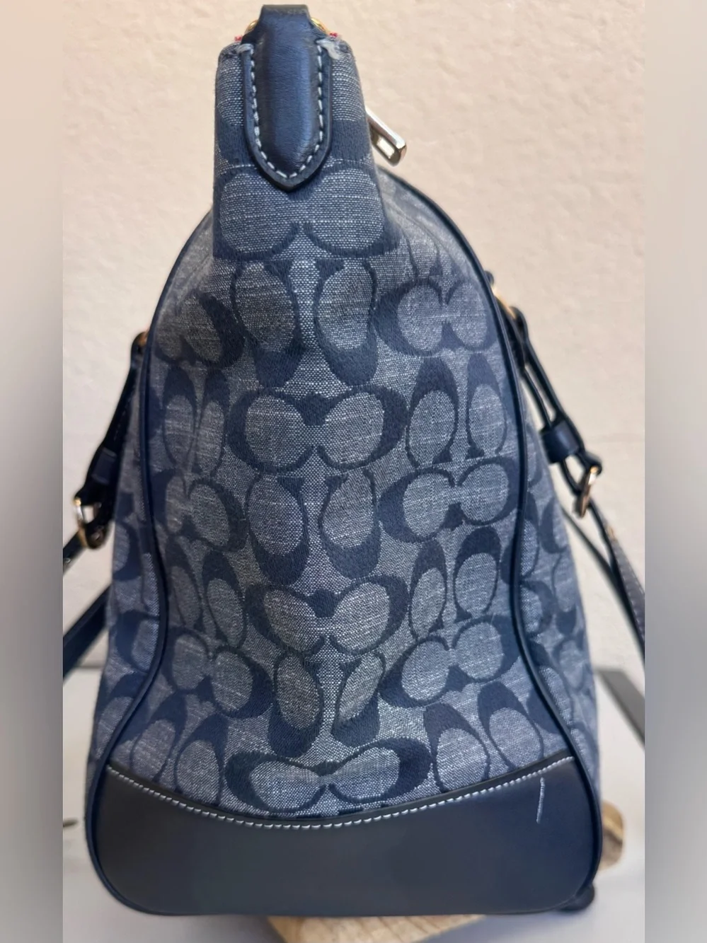 Coach Kleo Denim Carryall Tote - Picture 4 of 9